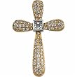 Two Tone Faith Cross Pendant