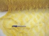 Fabric Lace Sunshine Yellow Abstract BB542
