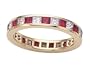 2.70 cttw Karina B(tm) Genuine Ruby Eternity Band - Platinum, 18kt White or Yellow Gold