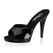 4 1/2 Inch Cute Bridal Shoe Womens Sexy High Heel Shoes Slip On Slide Black