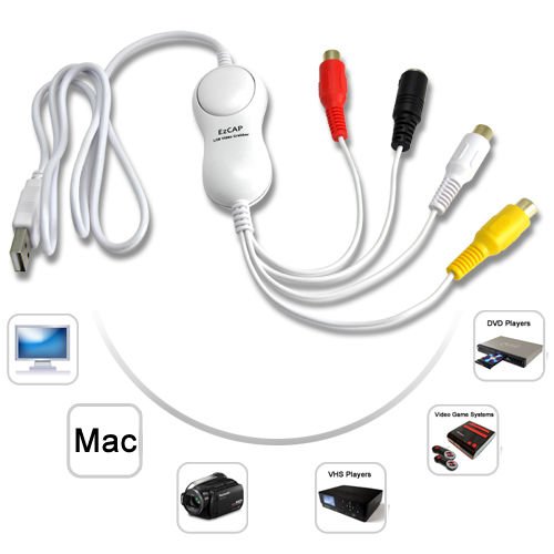 USB Video Capture Device For Mac (AV to Computer) 
