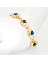14K Yellow Gold Evil Eye Bracelet