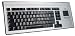 Logitech Cordless MediaBoard - Keyboard - wireless - RF - touchpad - USB wireless receiver - Sony PlayStation 3 - silver - German