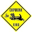 CHIPMUNK CROSSING animal wild squirrel sign