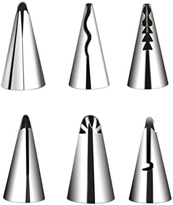 Set of 6pcs Russian Icing Piping Nozzles Tips Pastry Cake Decorating tips