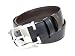 Cartier - Elongated C Buckle Palladium Finish, Black/brown Reversible Smooth Leather Belt