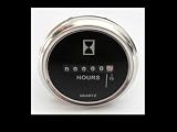 2 Round, Stainless Steel Trim, Hour Meter for Boat, Truck, Tractor - 10 - 80 Volt DC