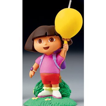 DORA THE EXPLORER Cake Candle (5.5cm wide, 9cm tall) / 90970