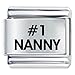 Number One Nanny Italian Charms Bracelet Link