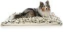 Bindaboo Bindy Pet Bed, Cream with Black Paw Prints, Large