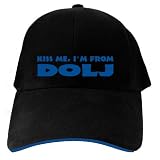 CAPS BLACK EMBROIDERY  KISS ME , I AM FROM DOLJ  ROMANIA