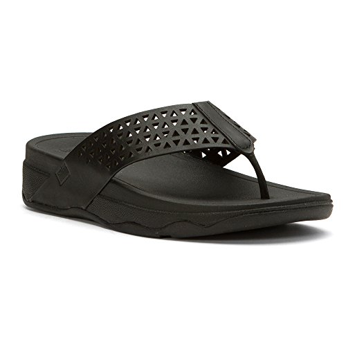 FitFlop Women's Leather Lattice Surfa Thong Sandal