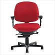 Izzy Centron Chair, Small Back, w/ Arms (Black Fabric)