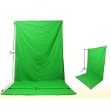 CowboyStudio 10 X 20 Chormakey Green Muslin Backdrop, Seamless with a 4in Rod Pocket