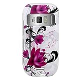 Snap on Hard Plastic With RED FLOWERS ON WHITE Design Cover Sleeve Case for ....