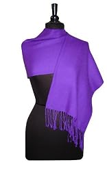 100% Pashmina PURPLE INDIGO Shawl Wrap Woman's Scarf NEW