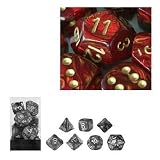 Eigenschaften Chessex 27414 / Chessex 27414 - Würfelset Scarab scarlet/gold, 7 verschiedene Würfel