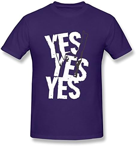 YHYT Men T-Shirt WWE Daniel Bryan Short Sleeve L Purple