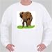 Sweatshirt with africa, trunk, walking, elephant, grass