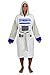 Star Wars White Grey R2D2 Fleece Robe (One Size)