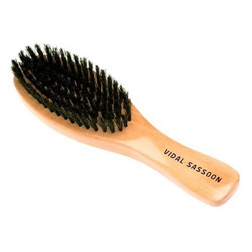 Vidal Sassoon VS7103 Wood 100 Boar Bristle Oval Grooming Brush Hair Brushes Beauty