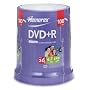 Memorex DVD+R 16x 100pack Cakebox