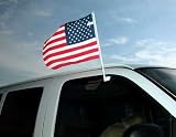 New 5 American USA Polyester Car Window Flag LOT