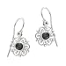 Sterling Silver September Birthstone Round Celtic with Sapphire Center Drop Earrings