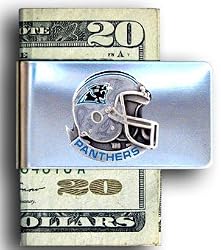 NFL Sculpted & Enameled Pewter Moneyclip - Carolina Panthers