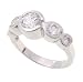 SilverBin Sterling Silver Engagement Style Side Stone Set Bezel Set CZ Ring