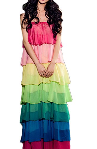 (ディーコッテ)D'Kotte レディース 春 ワンピース ワンピ ロング丈 マキシ カラフル neaa159