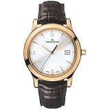 Jaeger-leCoultre Master Control Men's Brown Strap Silver Dial 18K Rose Gold Automatic Watch... 