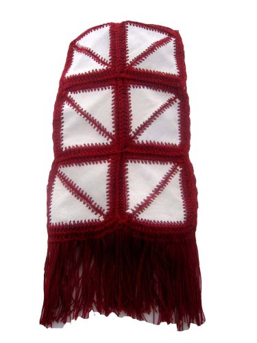 Extra 50% Off Hand Embroidered Scarf with Lots of Colorful Leather LES_DKRED_001