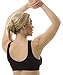 Carole Martin Full-Freedom Front Closure Wireless Cotton Bra-36 Black
