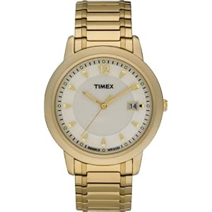 Timex Men's T2M23 Classic Gold-Tone INDIGLO� Expansion Band Stainless Steel Bracelet Watch