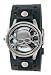 Nemesis Spinning Skull With Black Leather Cuff Watch