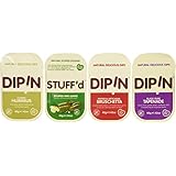 DipIn Natural Dips Variety (Pack of 12) Hummus Olive Tapenade Bruschetta Stuffed Vine Leaves To Go