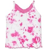 tie-dyed crochet tank