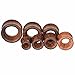 Longbeauty Pair Vintage Brown Natural Wood Hollow Tunnels Ear Plugs Stretcher Gauges 8MM