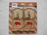 Wooden Rat Traps, Clean and Quick Trapping, Sold as 2 Per Pack.