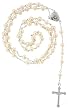Sterling Silver Rosary with 7mm Pearl Beads - 30 in. Necklace
