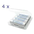 Sanyo eneloop Batterien AA Mignon 16er Pack - Neue Version HR-3UTGA mit bis zu 1500 Ladezyklen + 4 Weiss - More Power + Transportschutzboxen