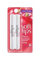 Softlips Lip Balm Protectant Value Pack, SPF 20, Cherry, 2-Count 0.07-Ounce Tubes (Pack of 6)
