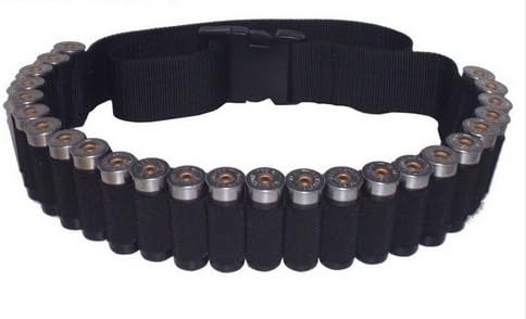 Tactical Military 25 Round Shell Bullet Ammo Carrier Waist Belt Airsoft Hunting 600D Nylon Shotgun Bandolier Sling