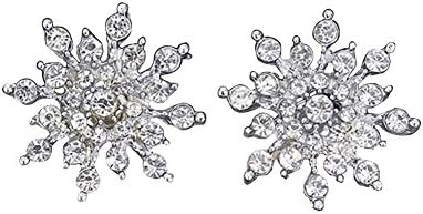 Sterling Silver Winter Snowflake Stud Earrings for Wedding, Christmas, Birthday Gifts