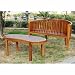 Grange Curved Bench and Coffee Table set