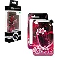 Accessory Village Black Flower & Heart Design Hybrid Case / Cover / Skin / Shell for iPhone 3G S