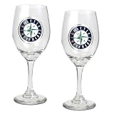 Seattle Mariners Set of 2 Wine Glasses