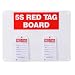 Brady  122054, Red on White 5S Red Tag board with 5.75" H x 3" W Tags (1 Kit)