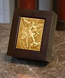 St.Michael the Archangel Lithophane Shadow Box Wood